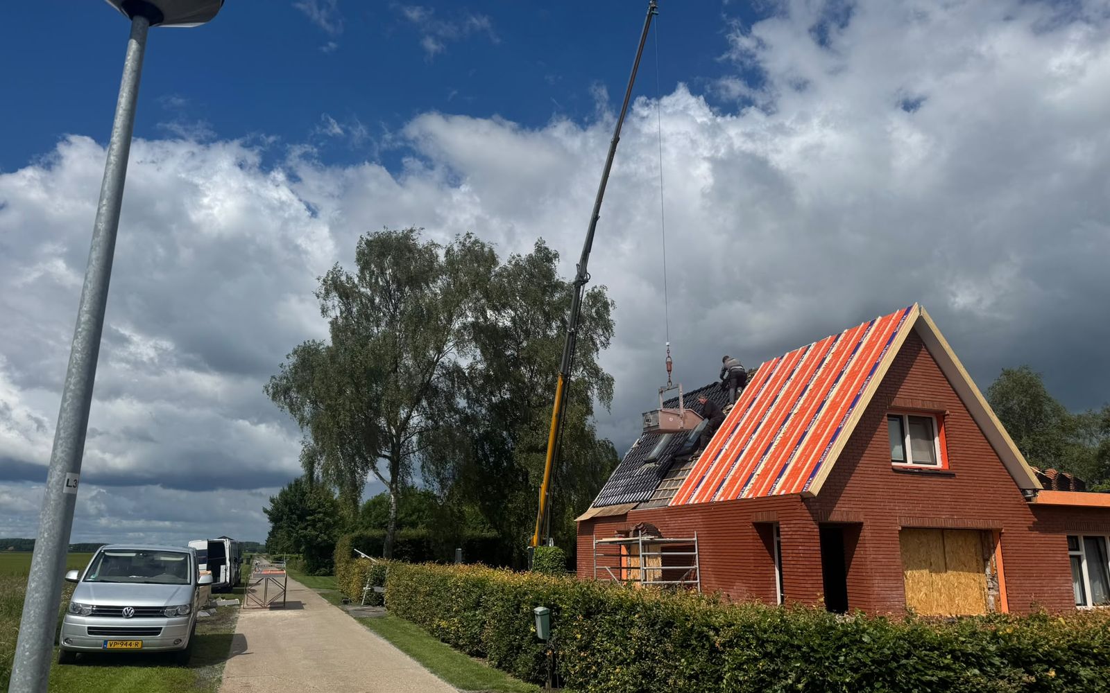 Kraan aan het werk