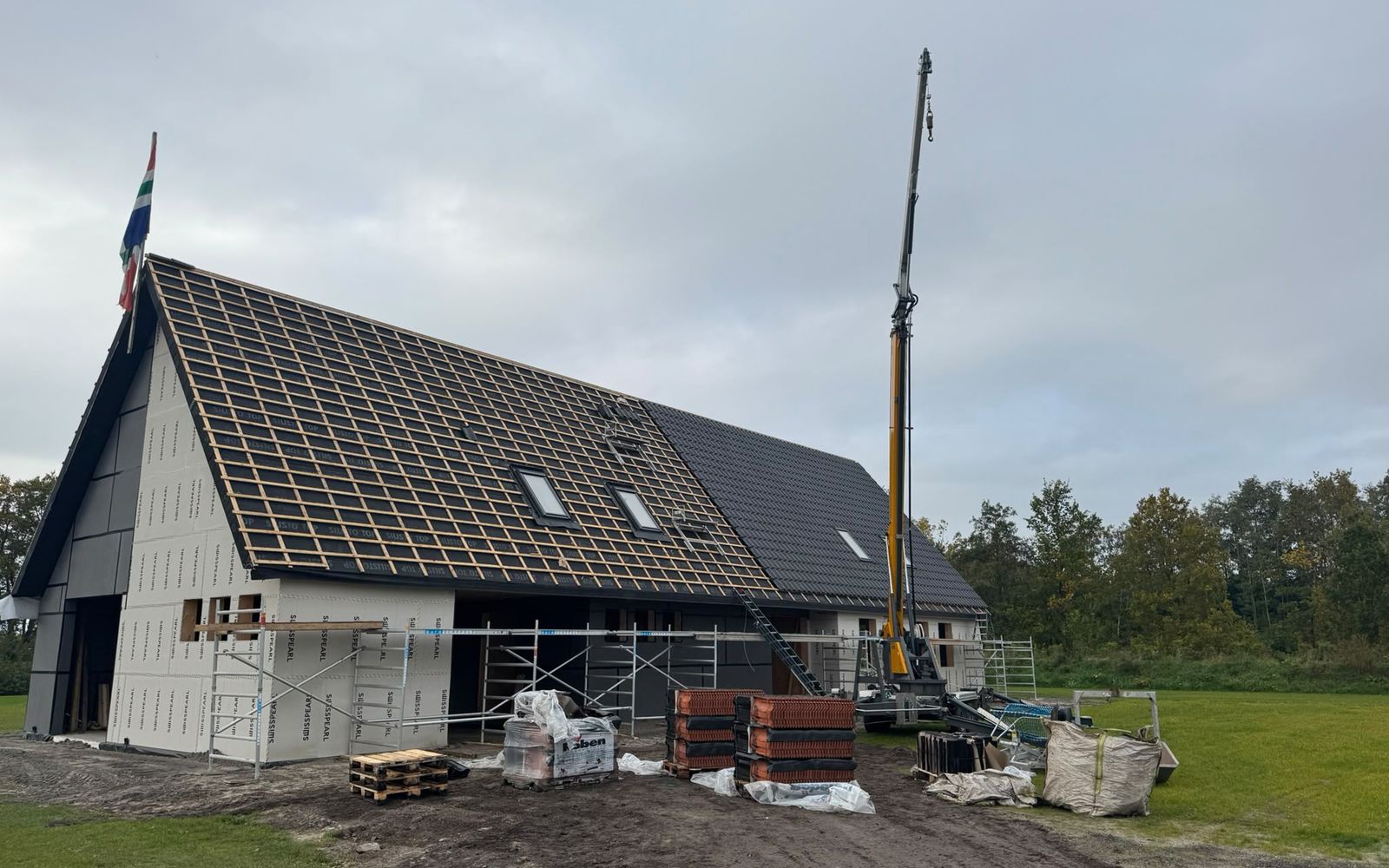 Kraan klaar op locatie